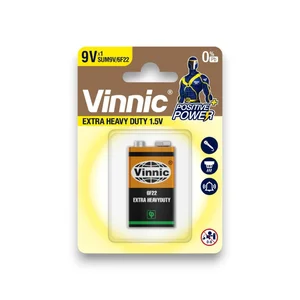Baterai Kotak 9V Merk Vinnic Original SUM9V 6F22 Baterai Lainnya