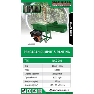  Mesin Pencacah Rumput Dan Ranting Mahkota MCC308