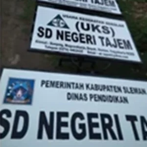 Name Board Ukuran 240cm x 70cm Atap