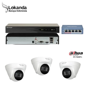 kamera pengintai CCTV IP KAMERA 17 pcs - NVR up To 16 Ch Hikvision Dahua Paket Bundling