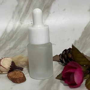 15ML FROSTED GLASS SERUM COSMETIC BOTTLE