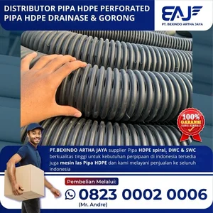 Pipa Hdpe Perforated Berlubang ukuran 4 inch 