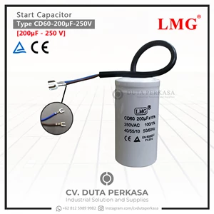 Start Capacitor Type CD60-200uF-250v Rated Voltage 250VAC Duta Perkasa 