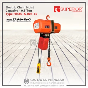 Superior Transmission Electric Chain Hoist Type HHXG-A-010-1S Capacity 1 Ton Lift Chain 6 Metre