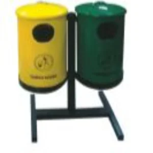 Tempat Sampah Bulat Organik + Non Organik Stand