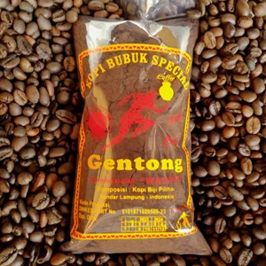 100% Pure Lampung Authentic Robusta Coffee Ground Cap Gentong Coffee