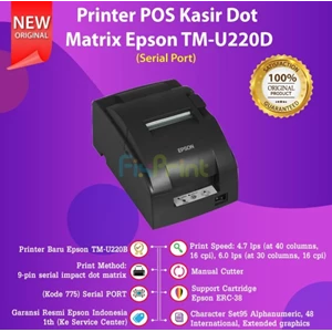 Printer Kasir Epson TM-U220B AUTO CUTTER USB LAN - D