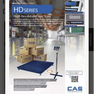 Timbangan lantai/floor scale 1.2x1.2m kap 2-3ton merk c- CAS hdi