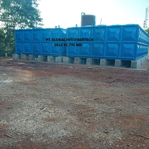 tangki air fiberglass model panel kotak 10.000 liter