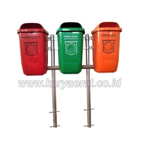 Tempat Sampah / Tong Sampah Pilah Tiga HDPE