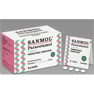 Sanmol Parasetamol 500 MG STRIP 4 TABLET