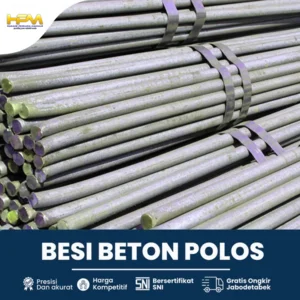 Besi Beton Polos 13mm x 12M Merek LS Full SNI Plain Bar
