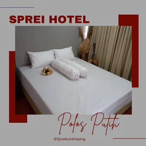 Sprei Hotel Katun Jepang Putih Ukuran Doube 160x200 180x200 200x200