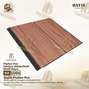 Plafon PVC Tekstur Matte/Doff Motif Kayu BK 006 N