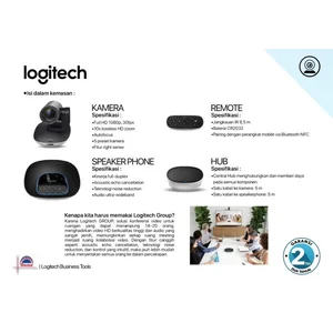 Logitech Group I Video Conference Camera I HD & 10x Zoom - Garansi 2th - Group only Microphone Komputer