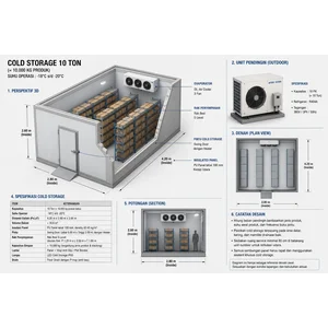COLD STORAGE FREEZER BUAH & SAYURAN KAPASITAS 10 TON