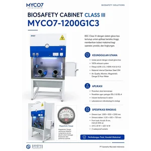 BIOSAFETY SOLUTIONS BIOSAFETY CABINET CLASS III MYCO7-1200G1C3BSC Class III