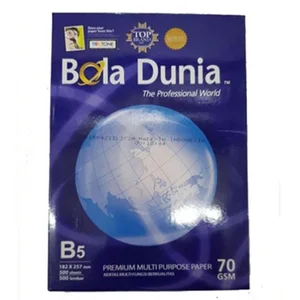 Bola Dunia Copy Paper B5 70g 70gsm 1box(10reams) Kertas HVS B5