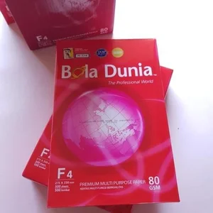 Kertas HVS folio F4 80 gr bola dunia