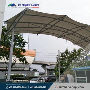 Kontruksi kanopi tensile membrane AGTex