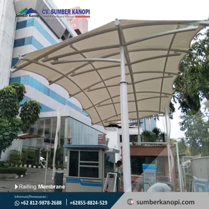 Kontruksi kanopi tensile membrane AGTex