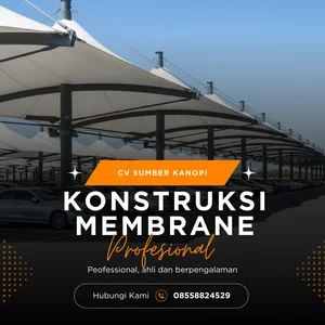 Konstruksi Kanopi membrane tensile  Agtex 851 P1 / Tenda Membrane
