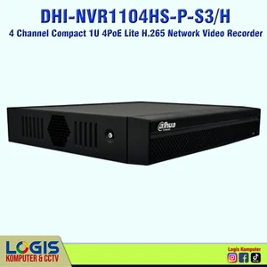  NVR CCTV Dahua DHI NVR1104HS P S3 H 4 Channel Compact 1U 4PoE Lite H.265 Network Video Recorder