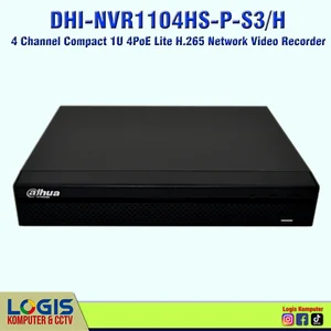  NVR CCTV Dahua DHI NVR1104HS P S3 H 4 Channel Compact 1U 4PoE Lite H.265 Network Video Recorder
