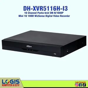 XVR Dahua XVR5116H-I3 16 Channel Penta-brid 5M-N/1080P Mini 1U 1HDD WizSense Digital Video Recorder