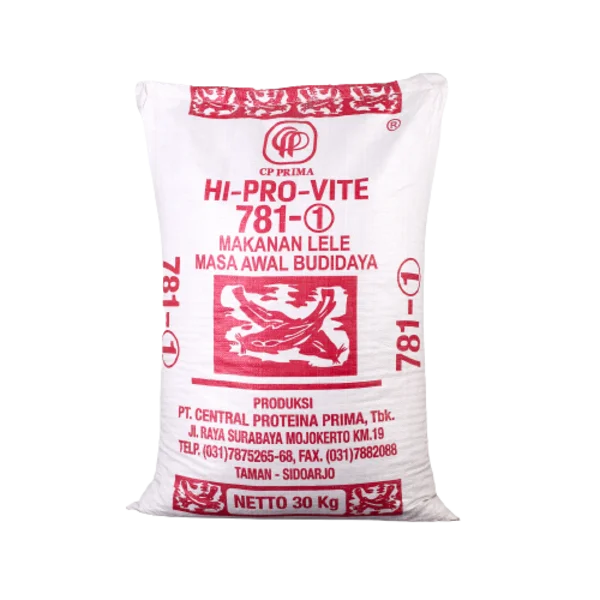 Pakan Lele Hi Pro Vite 781-1 kemasan 30 kg