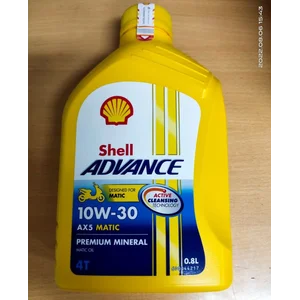 Oli Mesin Motor Scooter Shell Advance AX5 Matic 10W-30 0.8L 66925