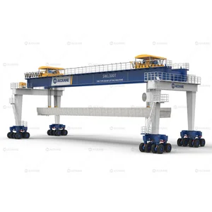 DLM Double Girder Tyre Gantry Crane untuk Indonesia Double trolley parallel main girder