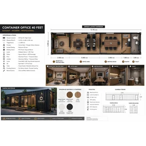 Container Office 40 Feet Premium Full Interior Custom Siap Pakai