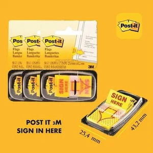 MEMO BLOK POST IT SIGN HERE 3M