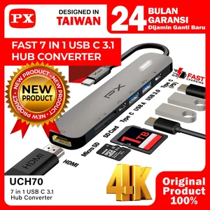 Memory / RAM USB Micro SD Card 6 in 1 PX UCH 160 Type C 3.1 to HDMI Hub Converter AMT