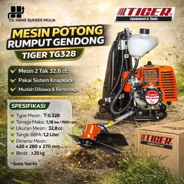 MESIN POTONG RUMPUT TIGER TG-328
