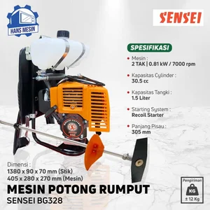 Brush Cutter Mesin Potong Rumput Sensei BG328