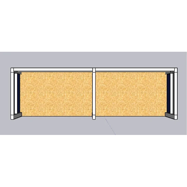 Meja Cubical 2 user Berjajar 2400x600x1200