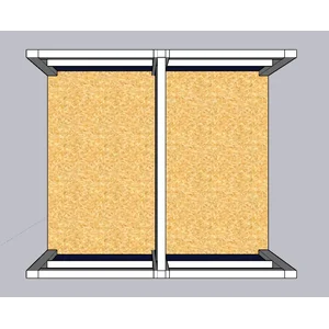 Meja Cubical 2 User Berhadapan 1200x1200x1200