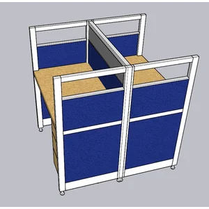 Meja Cubical 2 user berhadapan 1000x1200x1200