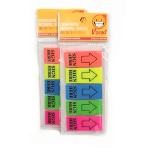 Tanda Pin Note Kertas Memo & Sticky Notes STICKY NOTES SIGN HERE PANAH TANDA TANGAN ...