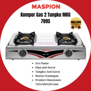 KOMPOR GAS PORTABLE MASPION 2 TUNGKU MKG 709S