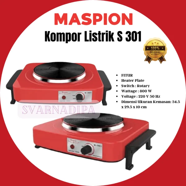 KOMPOR LISTRIK MASPION 1 TUNGKU S301