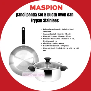 PANCI MASPION PANDA SET B DUTCH OVEN DAN FRYPAN