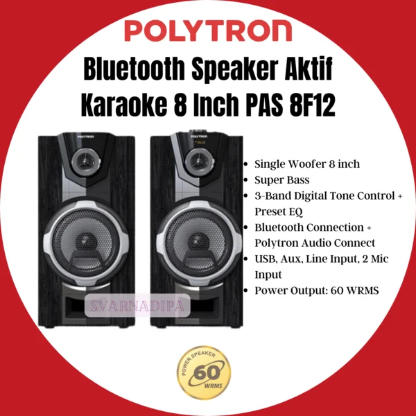 Speaker Polytron Aktif PAS 8F12 Speaker Aktif Karaoke