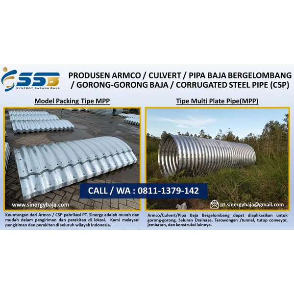 Pipa Gorong Gorong Armco Tipe Multi Plate Pipe (MPP)