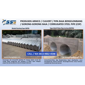 Pipa Gorong Gorong baja Armco Tipe Nestable dan Multi Plate