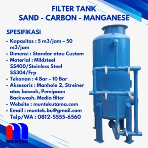 Sand Filter Tank & Carbon Filter Tank 6 m3/Jam