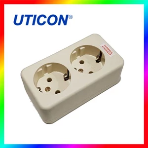 Two Hole Uticon White Socket