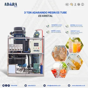 Mesin Es Tube / Kristal 3 ton per hari